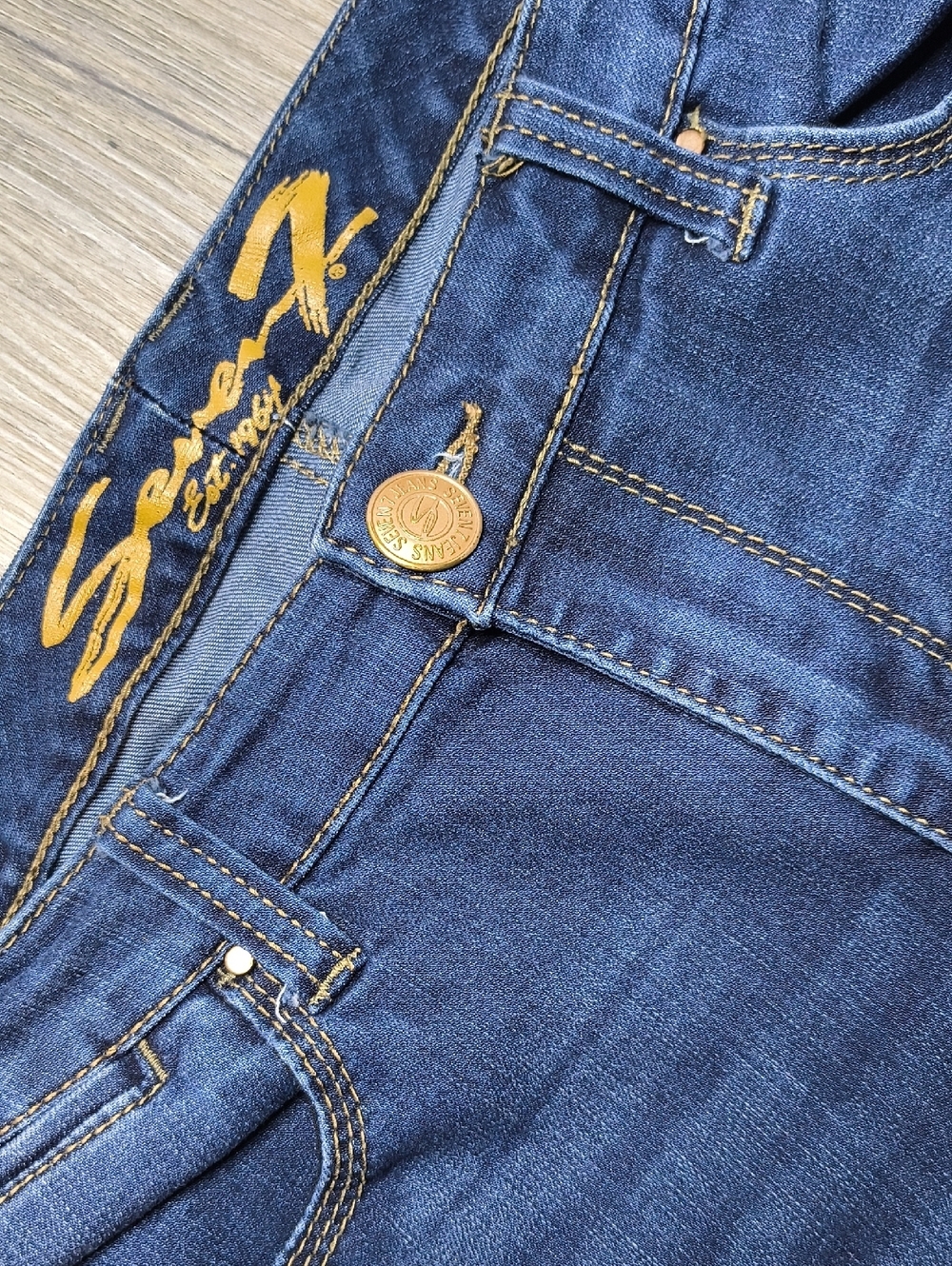 Leggings w/28.5" Inseam Low Rise Seven7 Denim Jeans sac719 - Picture 1 of 7
